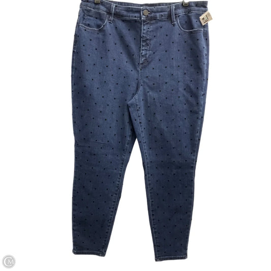 Jeans Straight By Talbots In Blue Denim, Size: 16