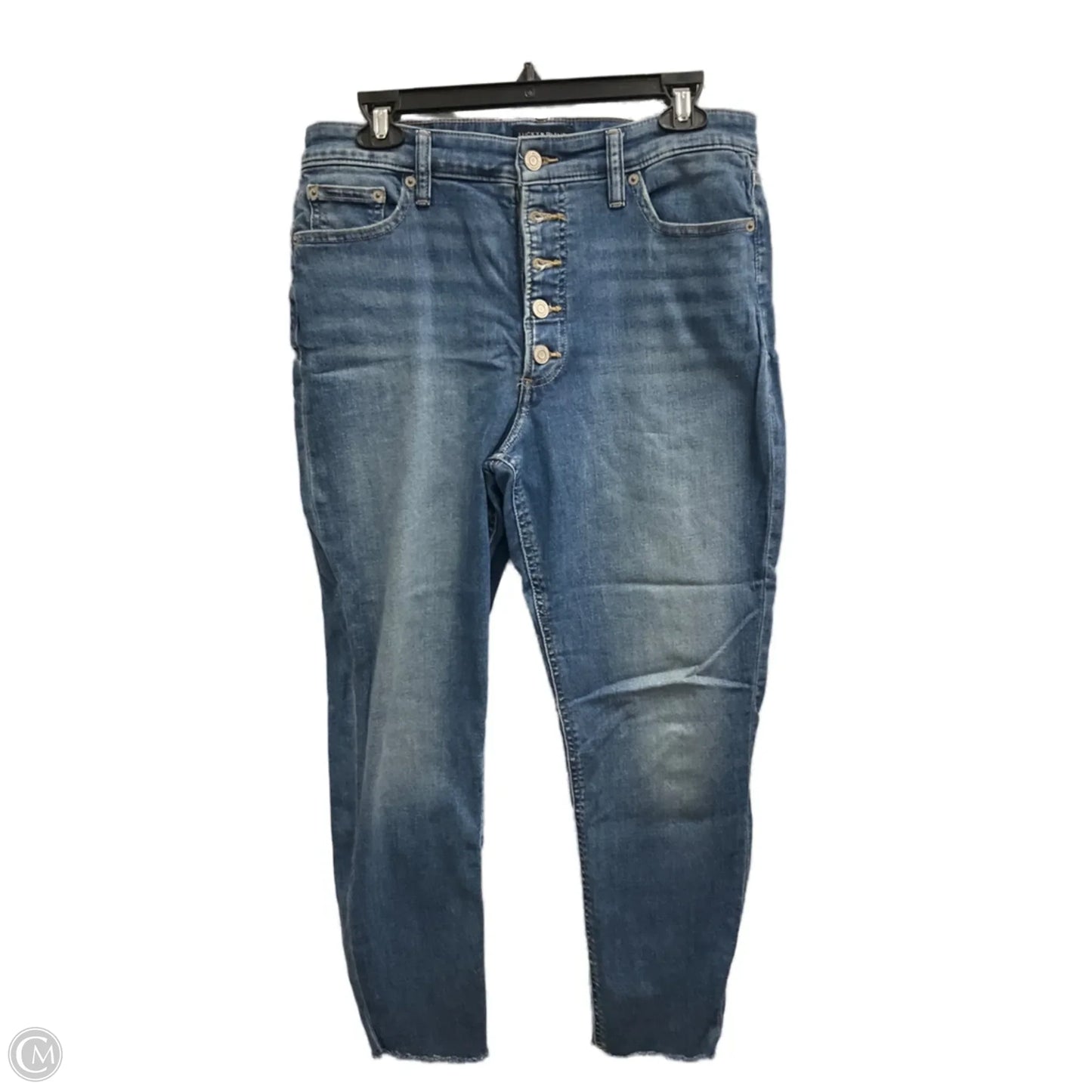 Jeans Straight By Lucky Brand In Blue Denim, Size: 12