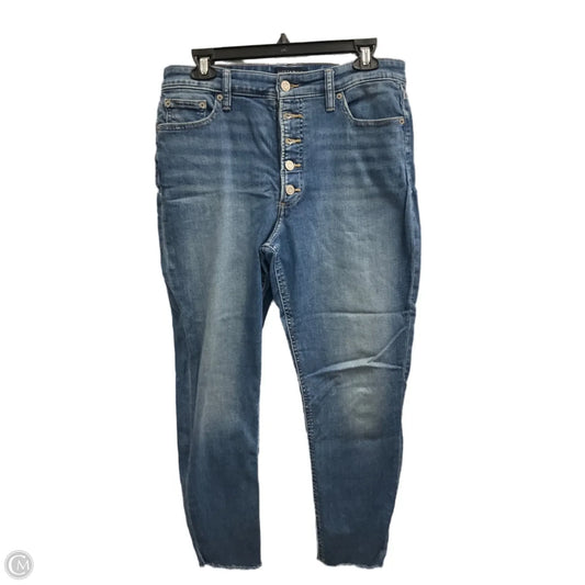Jeans Straight By Lucky Brand In Blue Denim, Size: 12