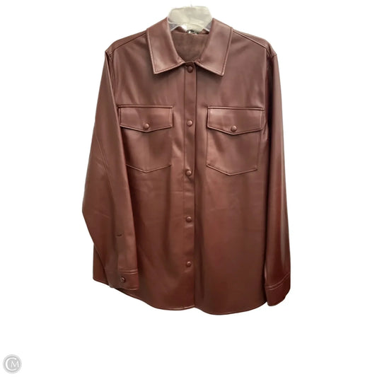 Coat Other By Express In Maroon, Size: M