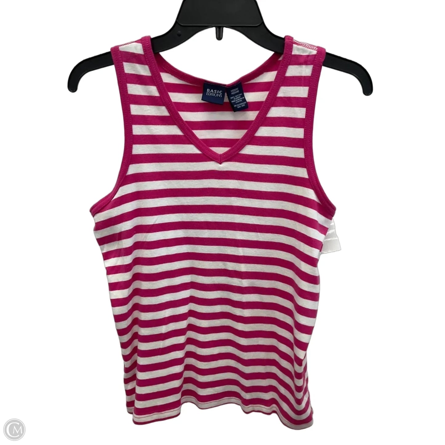 Top Sleeveless Basic By Basic Editions In Striped Pattern, Size: M