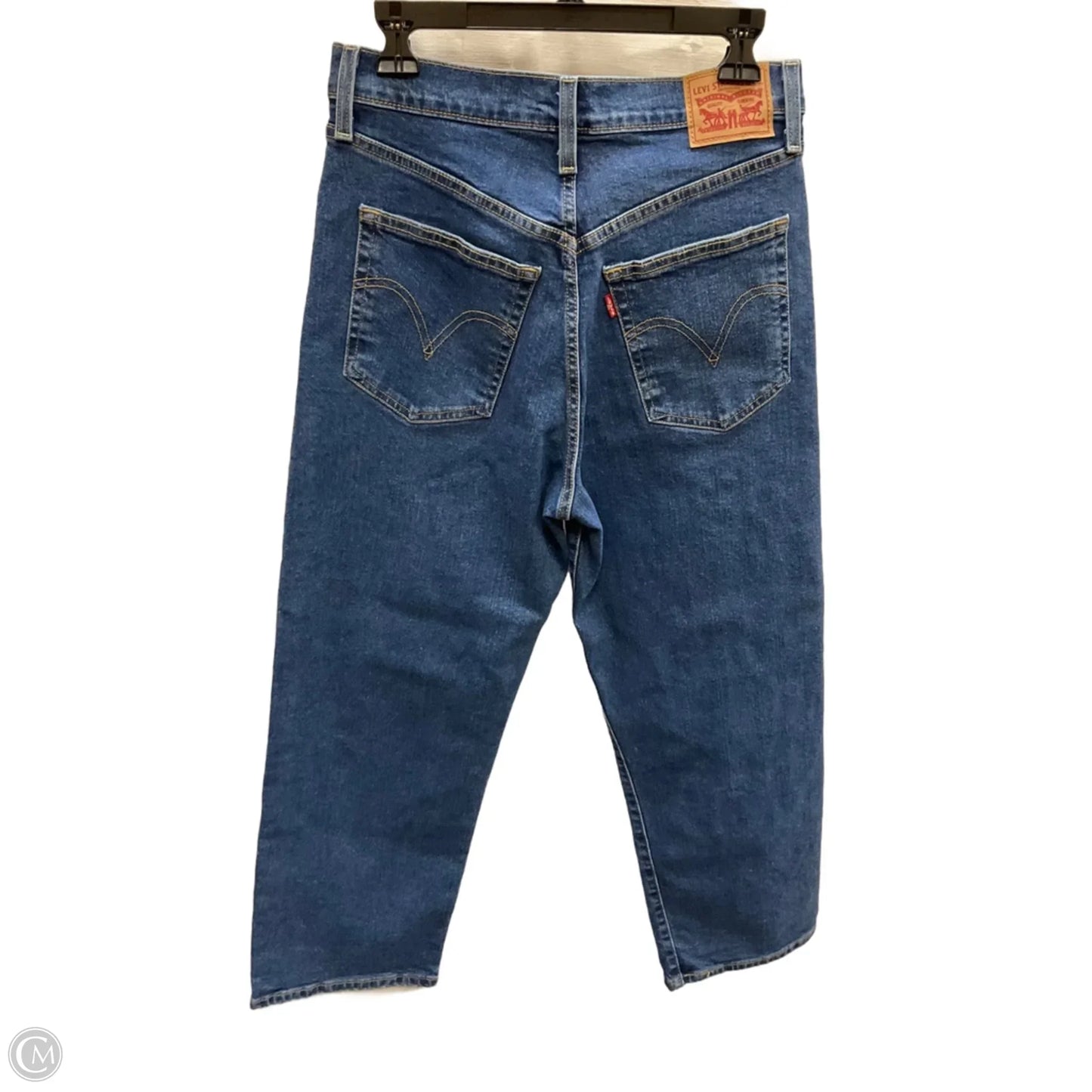 Jeans Straight By Levis In Blue Denim, Size: 8