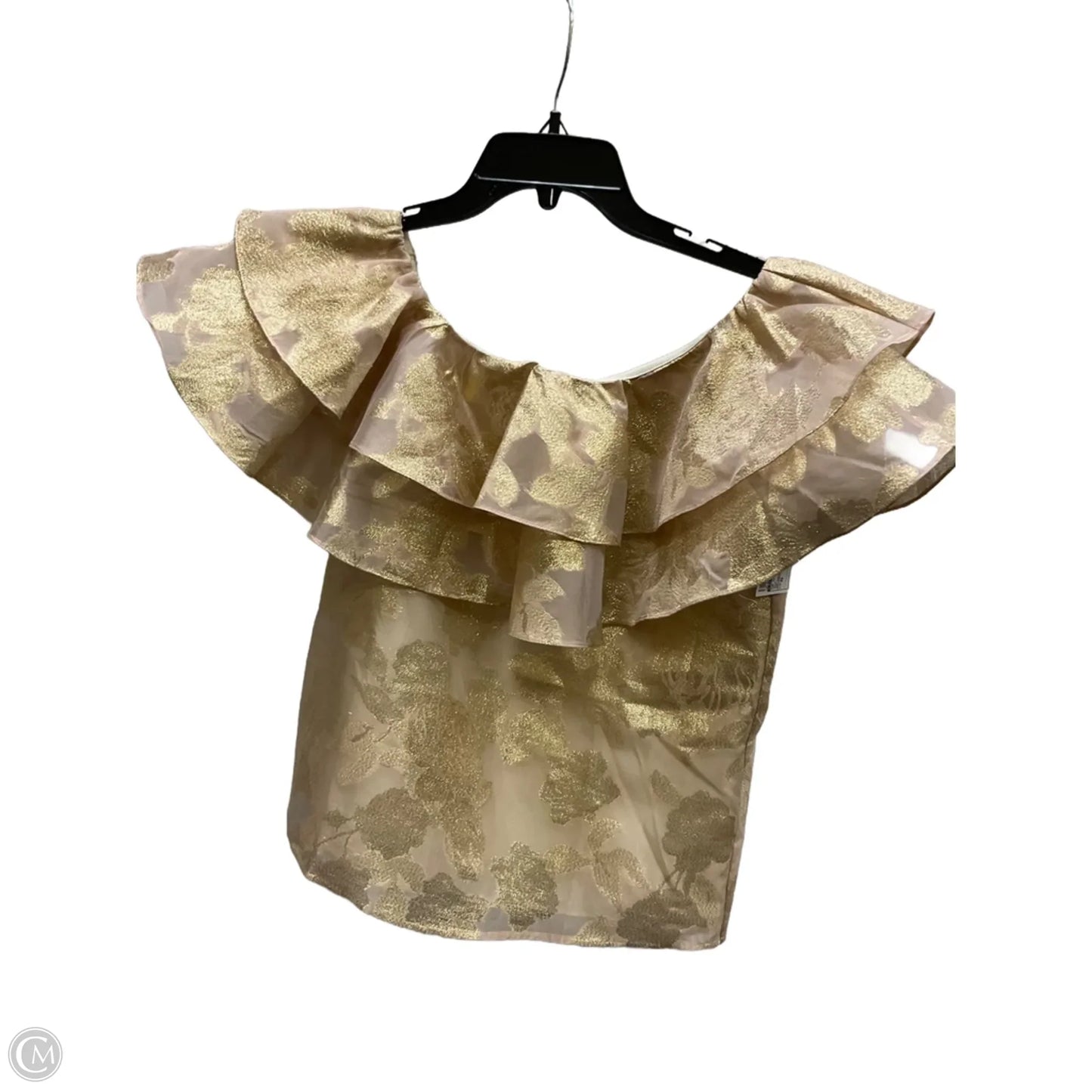 Top Short Sleeve Designer By Lilly Pulitzer In Gold, Size: Xs