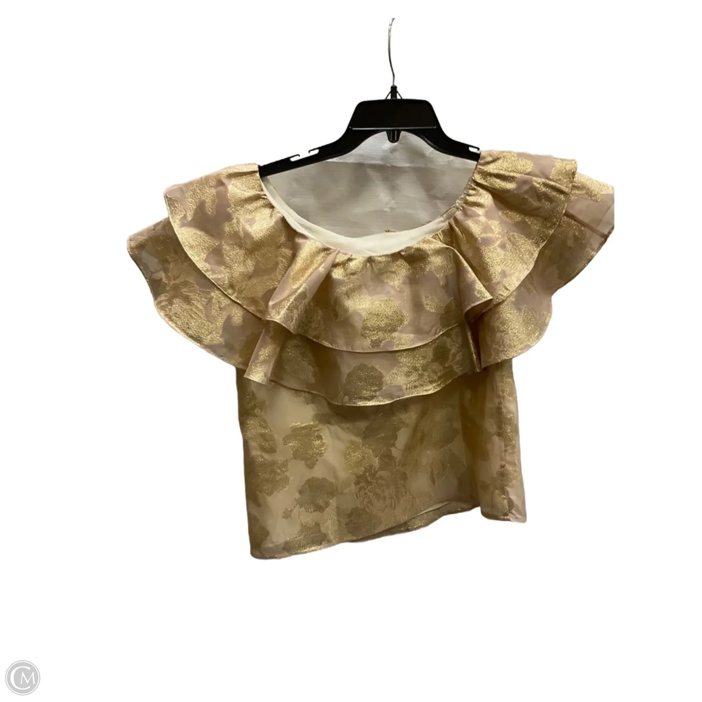 Top Short Sleeve Designer By Lilly Pulitzer In Gold, Size: Xs