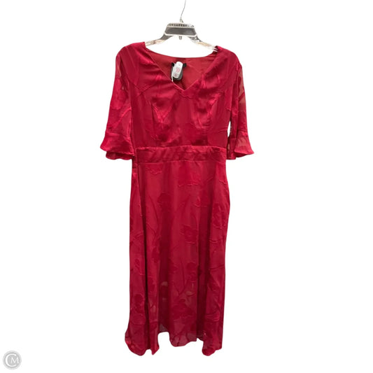 Dress Party Long By Clothes Mentor In Red, Size: L