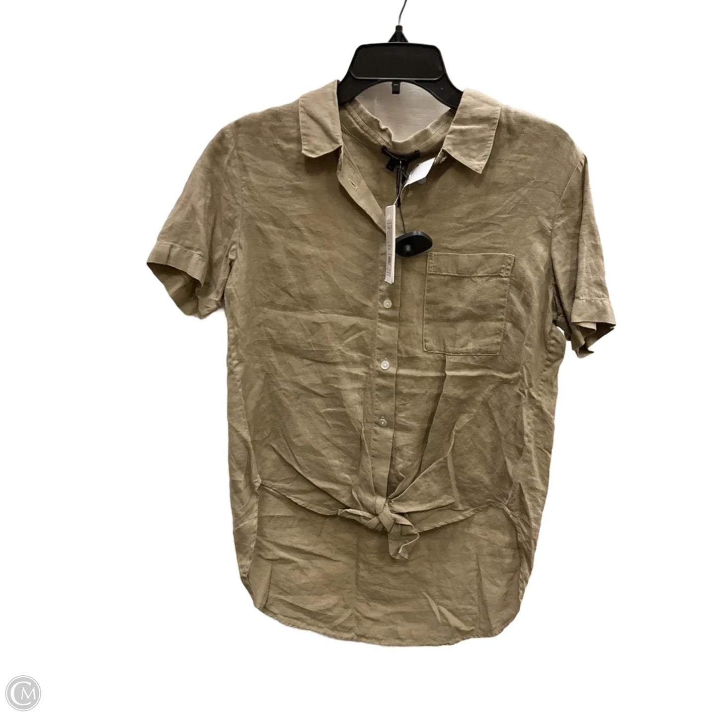 Top Short Sleeve By Theory In Beige, Size: S