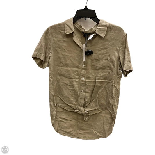 Top Short Sleeve By Theory In Beige, Size: S