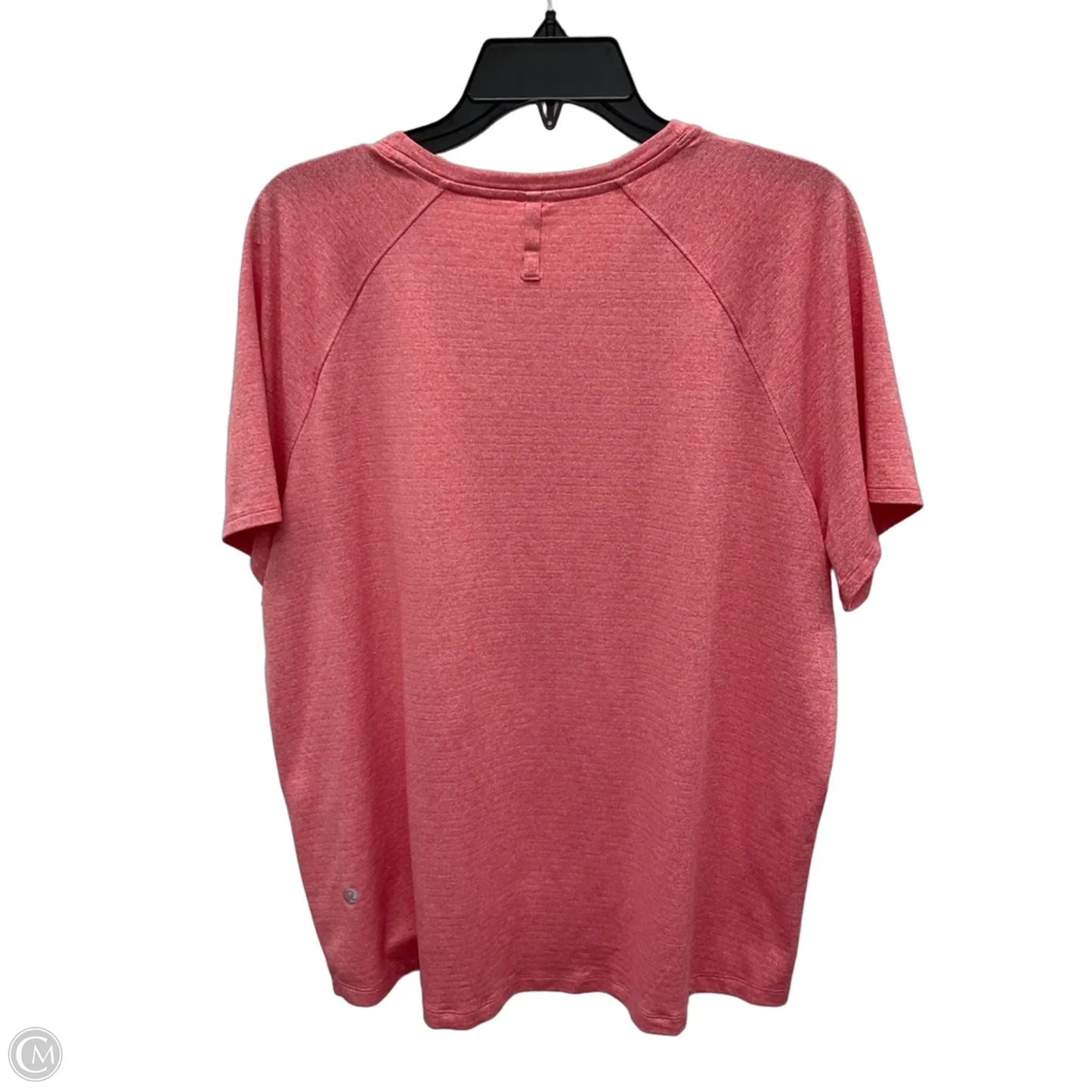 Athletic Top Short Sleeve By Lululemon In Pink, Size: L