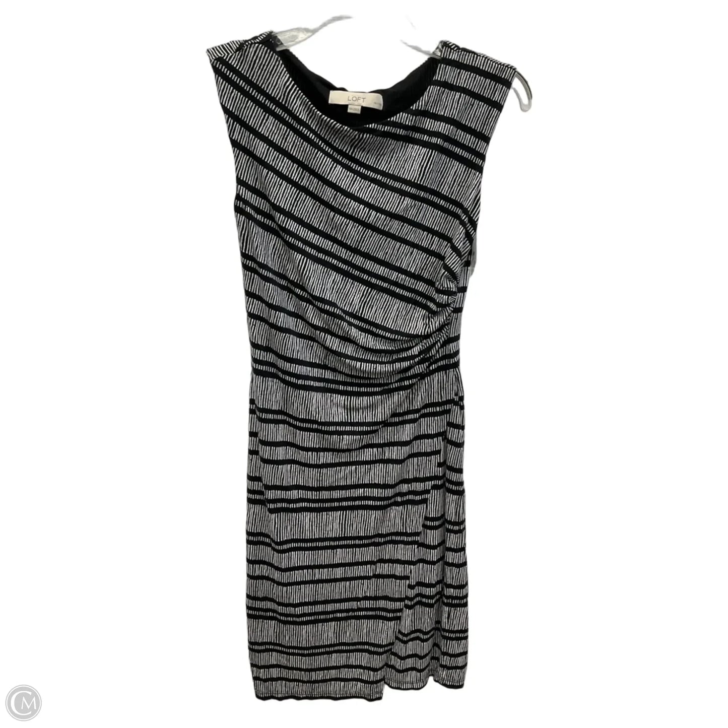 Dress Casual Midi By Loft In Striped Pattern, Size: Xsp
