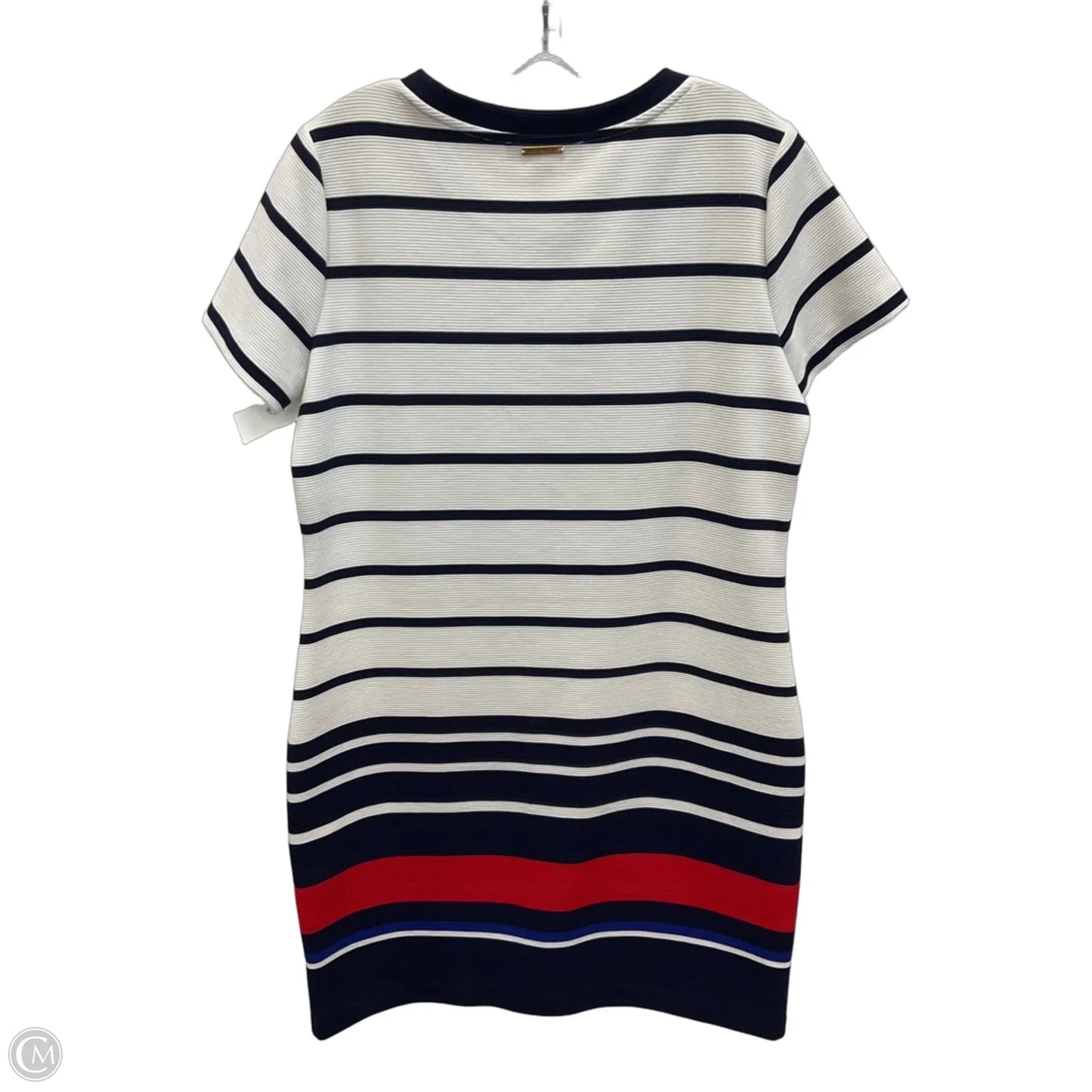 Dress Casual Midi By Michael By Michael Kors In Striped Pattern, Size: L