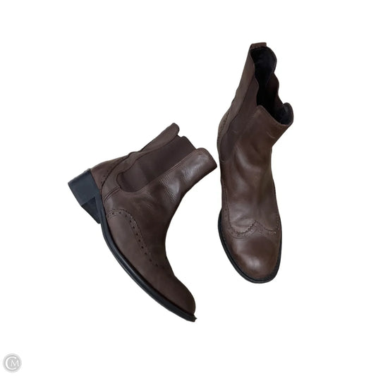 Boots Ankle Heels By Boden In Brown, Size: 7.5