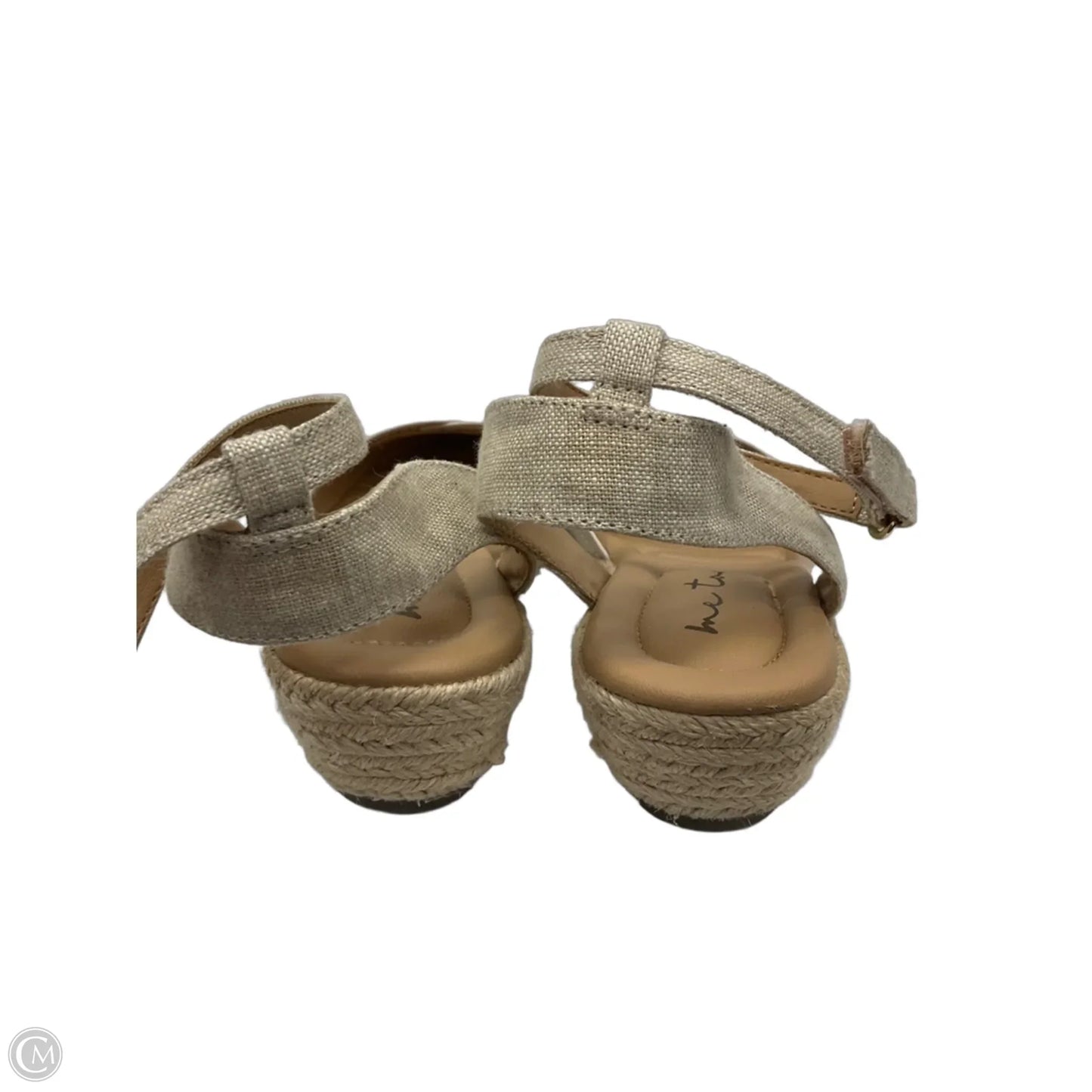 Sandals Heels Wedge By Me Too In Tan, Size: 7.5