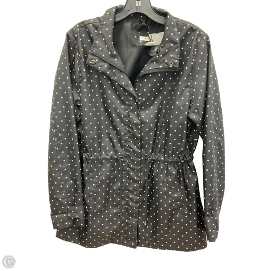 Jacket Windbreaker By Capelli In Polkadot Pattern, Size: M