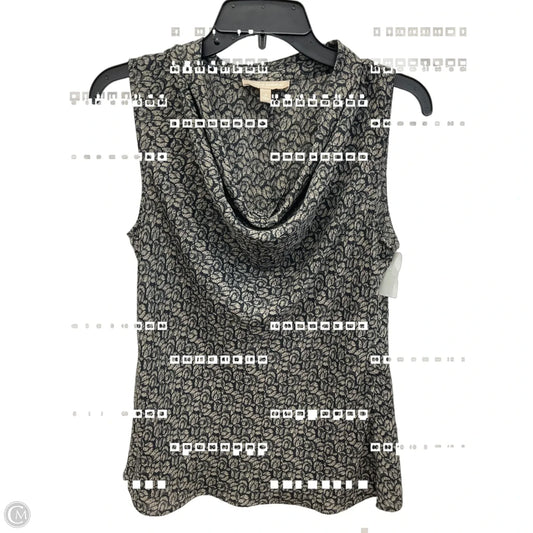 Top Sleeveless By Banana Republic In Black & Grey, Size: S