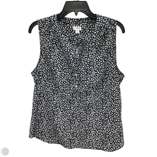 Top Sleeveless By J. Crew In Floral Print, Size: M