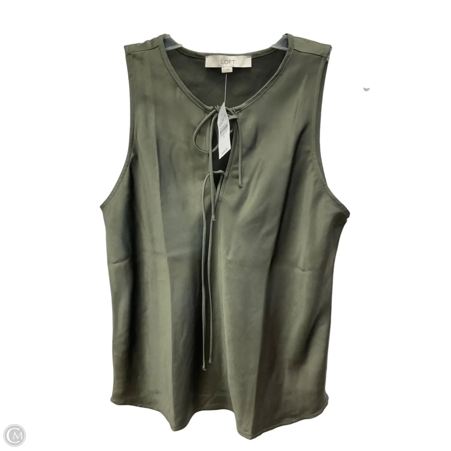 Top Sleeveless By Loft In Green, Size: S