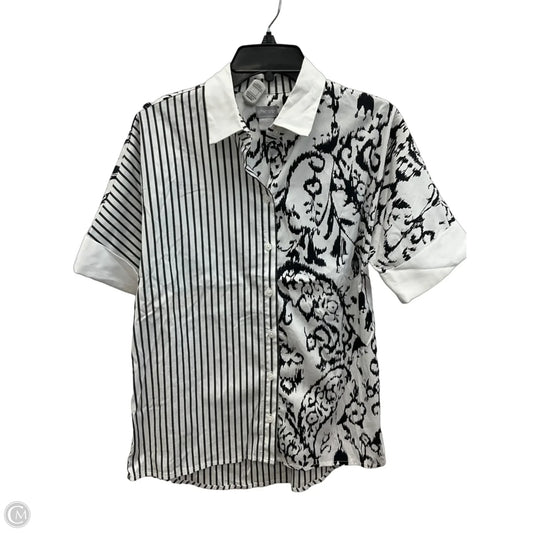 Blouse Short Sleeve By Chicos In White, Size: S