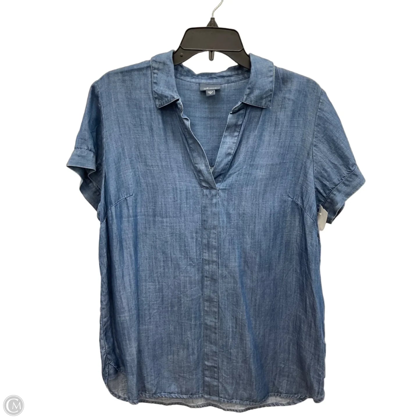 Top Short Sleeve By J. Jill In Blue Denim, Size: M