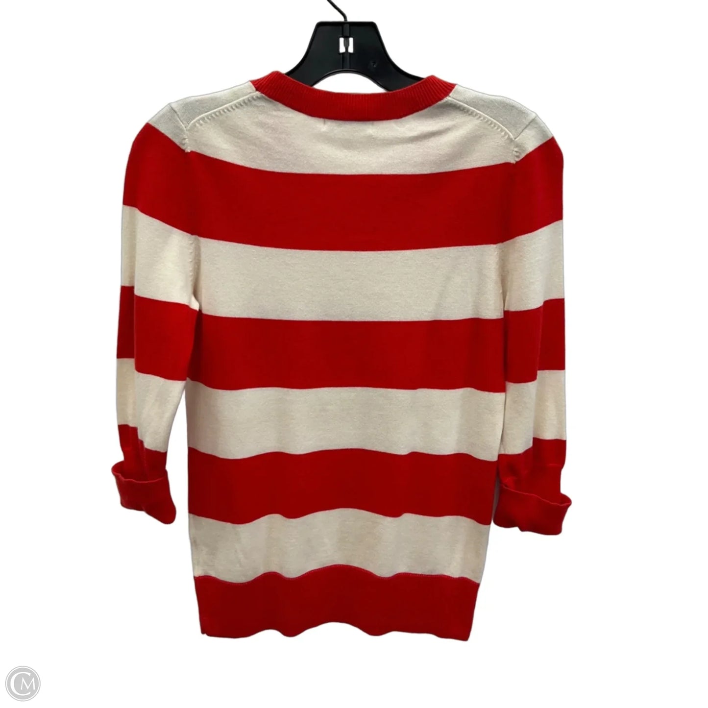 Top 3/4 Sleeve By Gap In Striped Pattern, Size: S
