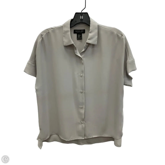 Blouse Short Sleeve By Rachel Zoe In Grey, Size: S