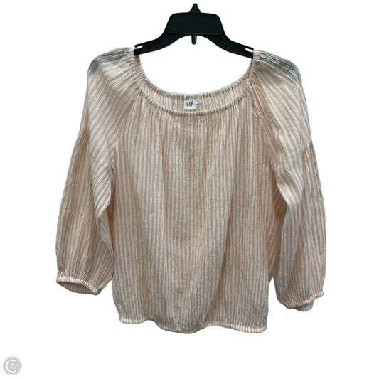 Top Long Sleeve By Gap In Striped Pattern, Size: S