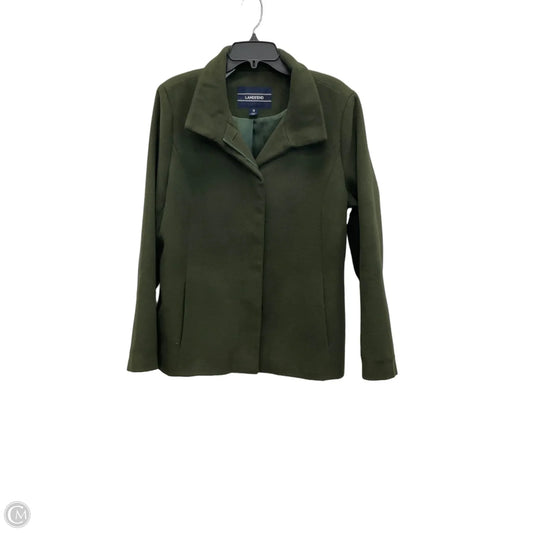 Coat Trench Coat By Lands End In Green, Size: 16