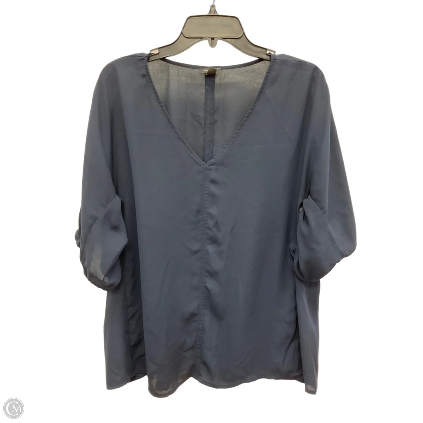 Top Short Sleeve By Ann Taylor In Blue, Size: Xl