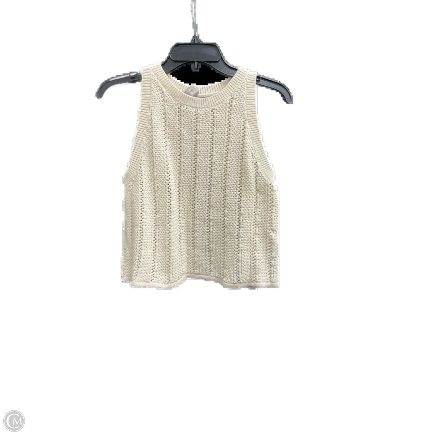 Vest Sweater By Banana Republic In Cream, Size: S