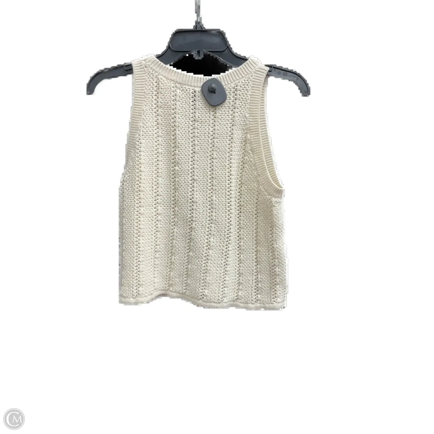 Vest Sweater By Banana Republic In Cream, Size: S