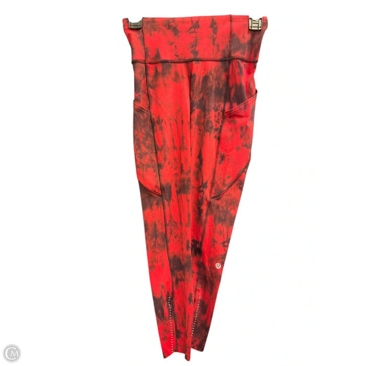 Athletic Leggings By Lululemon In Red, Size: 4