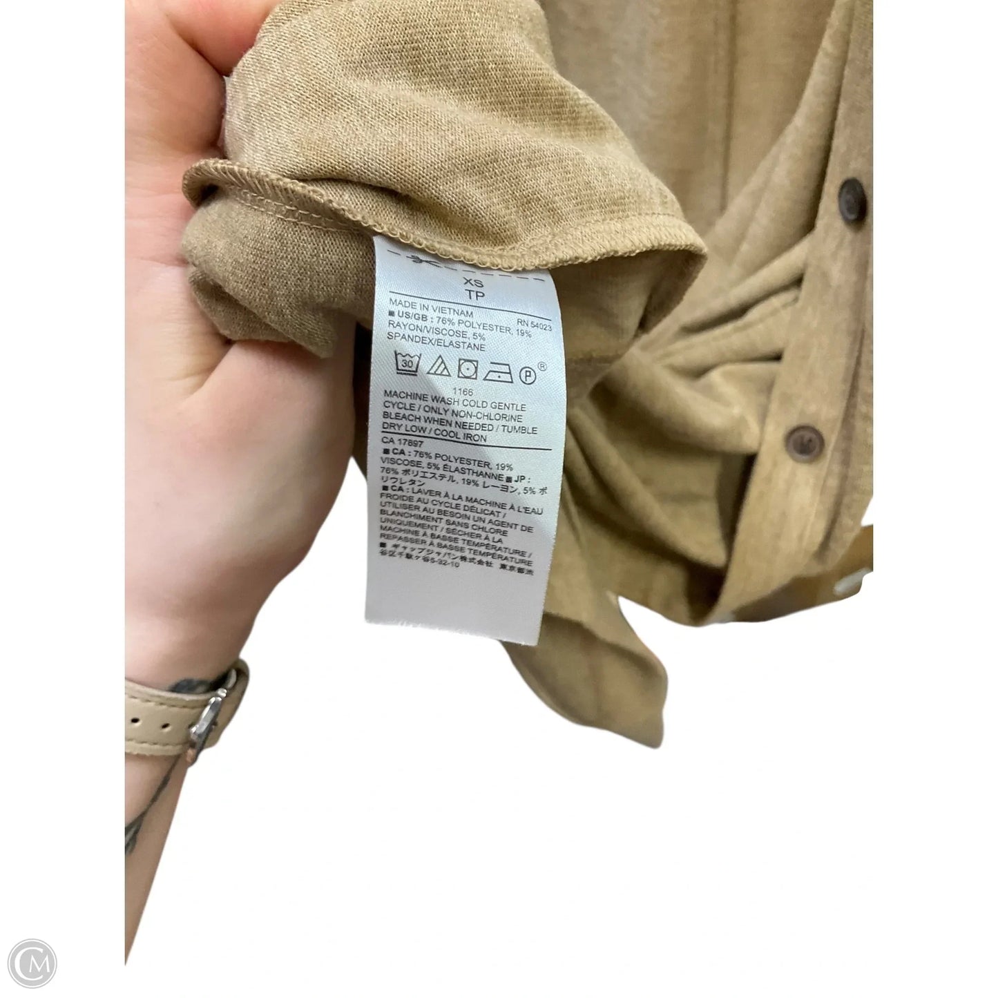 Cardigan By Banana Republic In Tan, Size: Xs