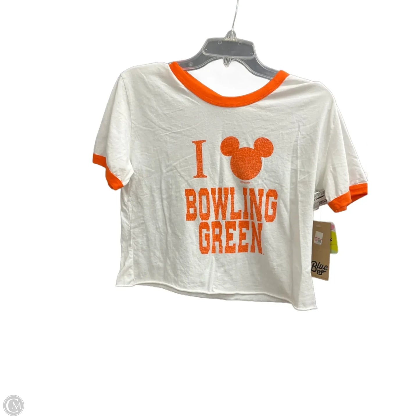 Top Short Sleeve By Disney In White, Size: S