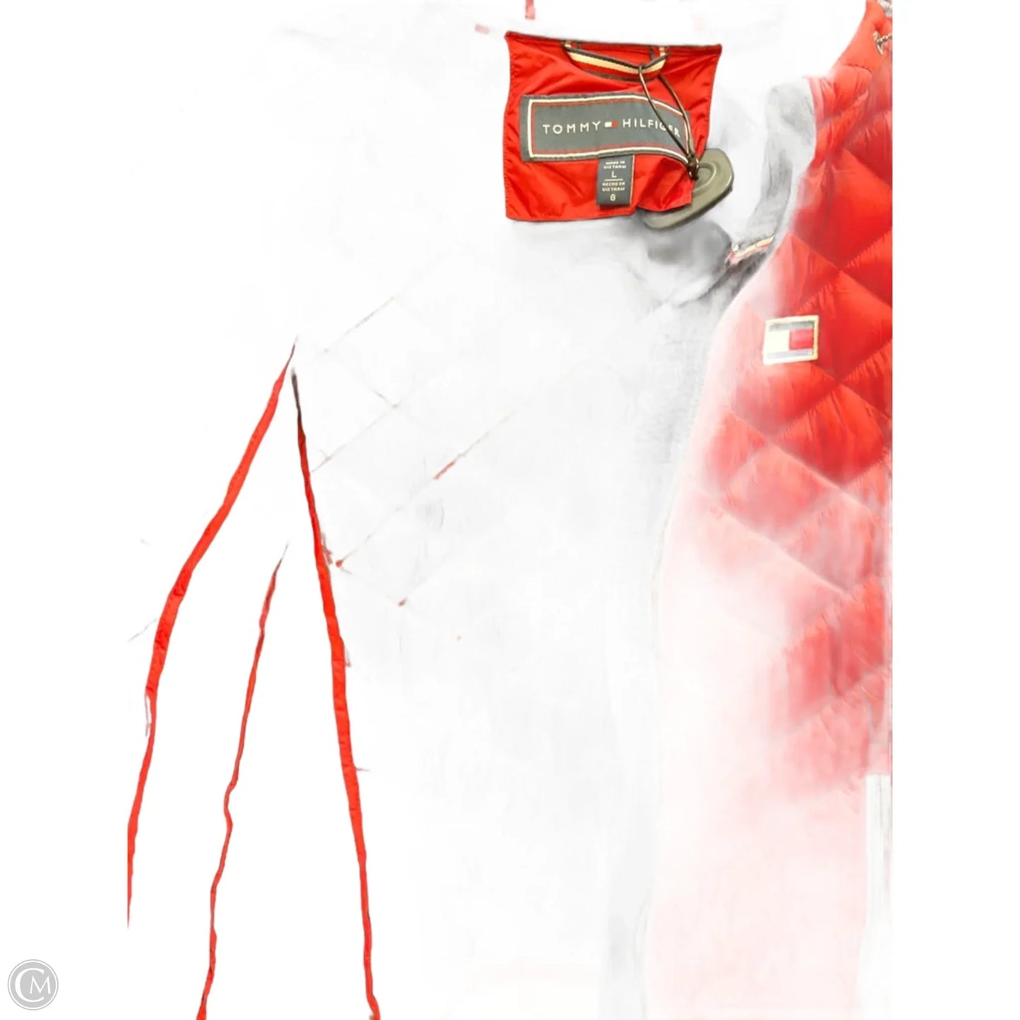 Coat Puffer & Quilted By Tommy Hilfiger In Red, Size: L