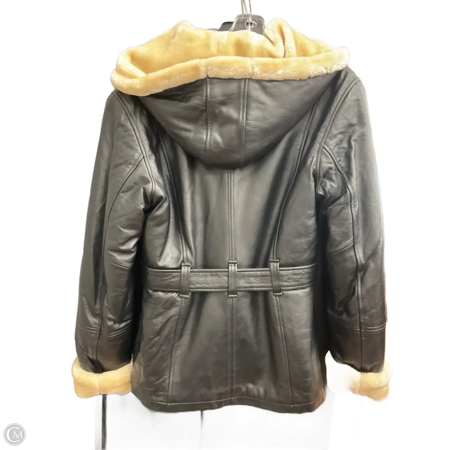 Coat Leather By Cma In Black, Size: M