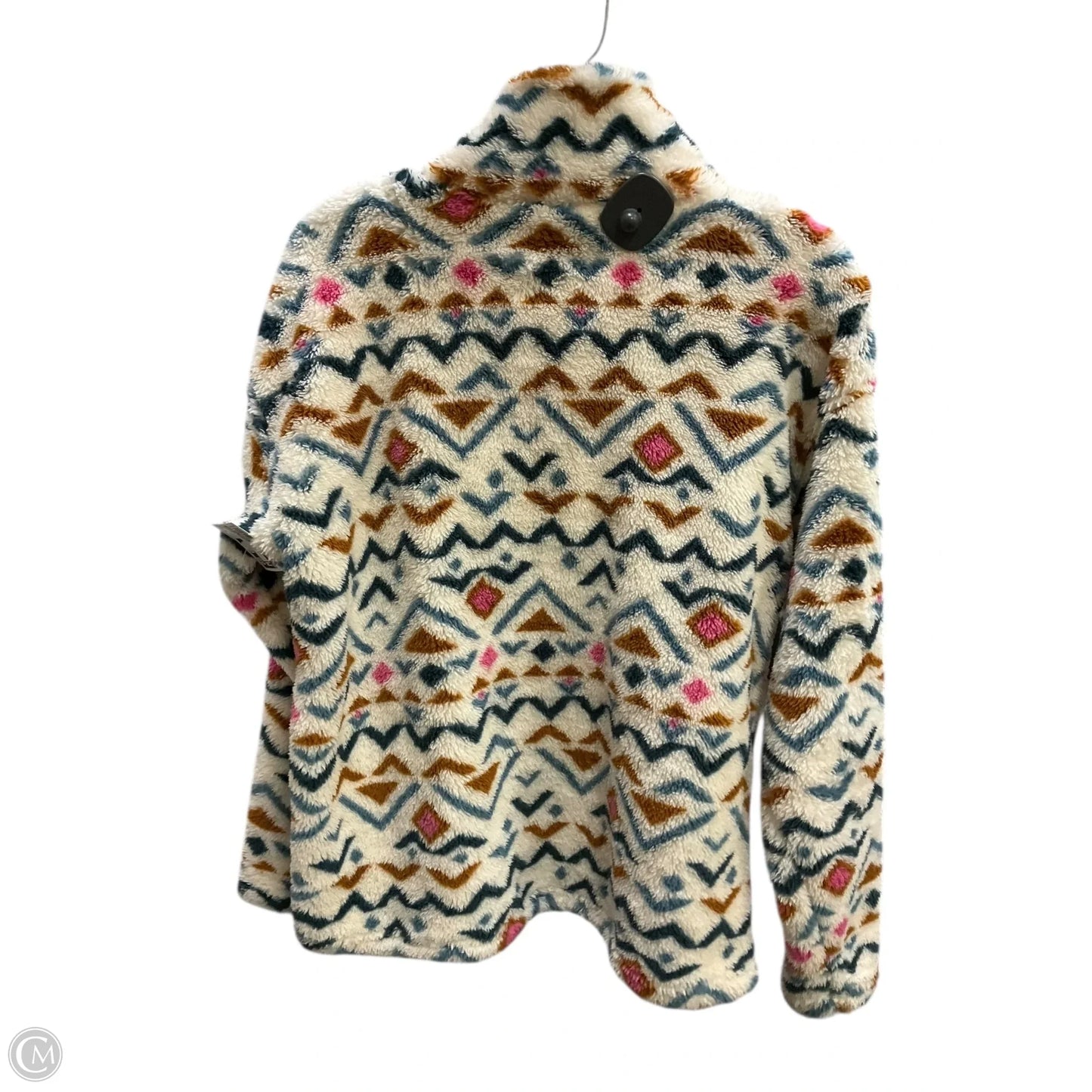 Jacket Fleece By Eddie Bauer In Multi-colored, Size: M