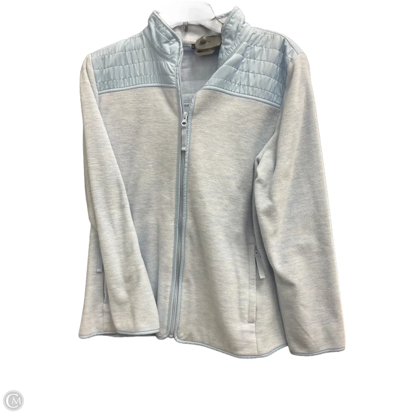 Jacket Fleece By Talbots In Blue, Size: L