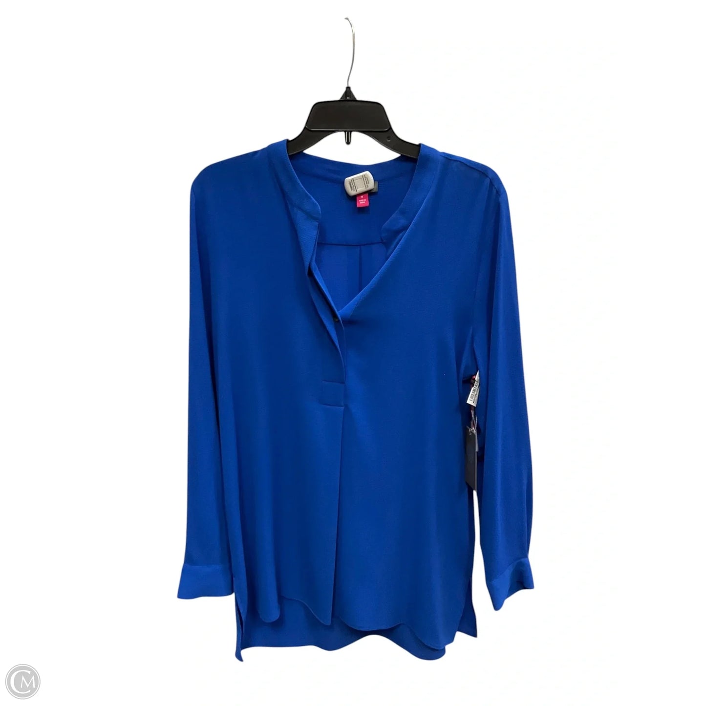 Top Long Sleeve By Vince Camuto In Blue, Size: M