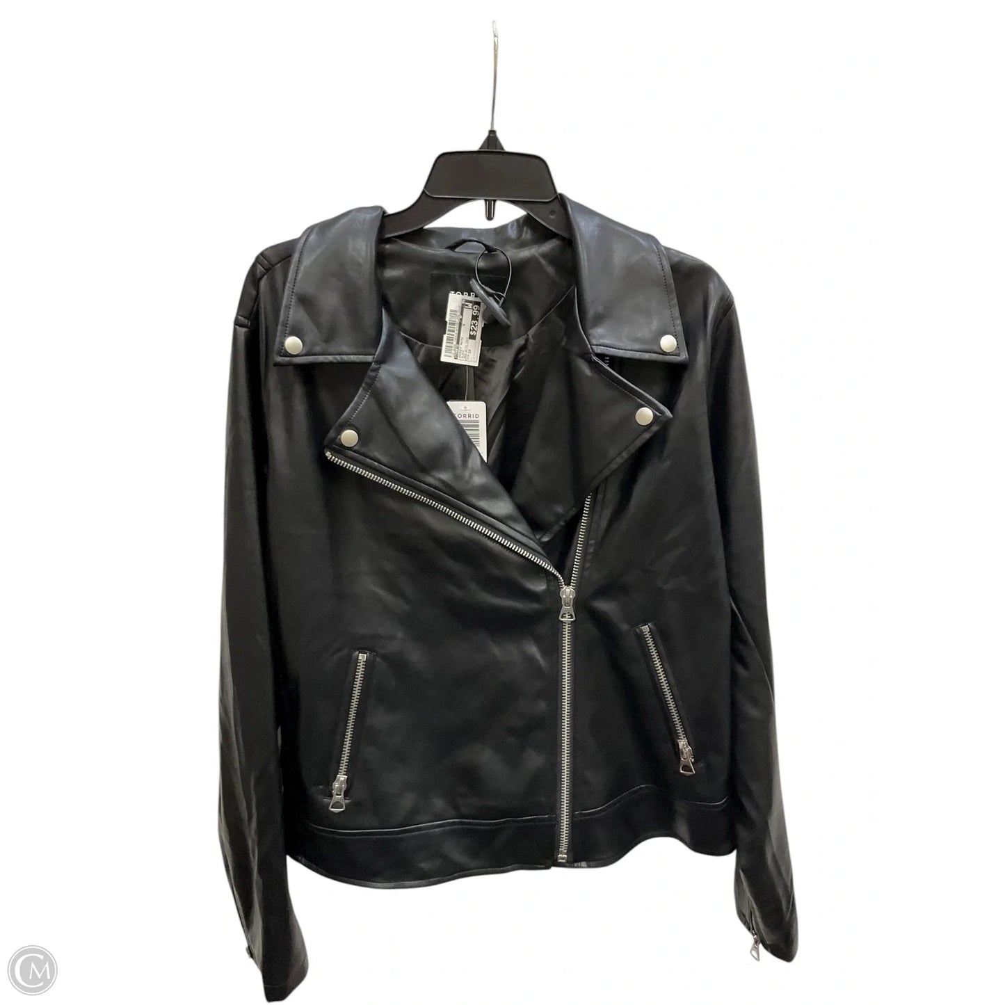 Jacket Moto By Torrid In Black, Size: 3x