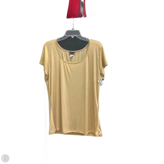 Top Sleeveless By Clothes Mentor In Gold, Size: 3x