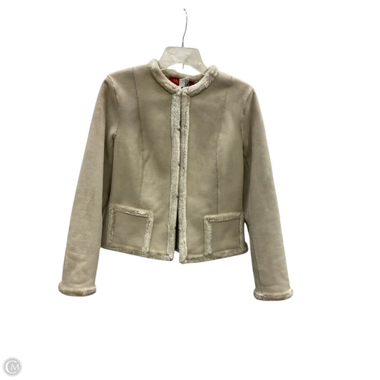 Jacket Faux Fur & Sherpa By Anne Klein In Tan, Size: Xs