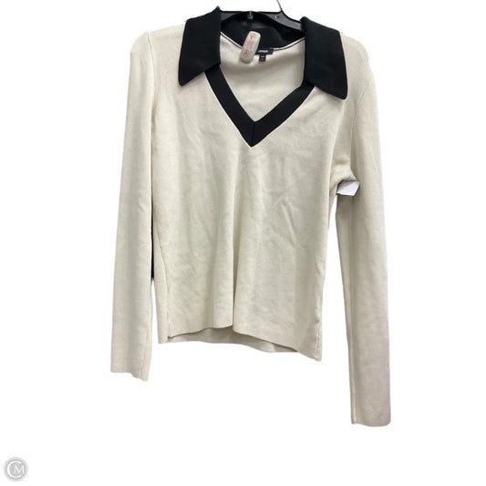 Top Long Sleeve By Express In Beige, Size: L