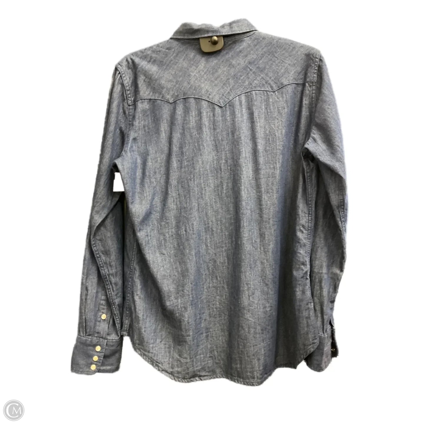 Blouse Long Sleeve By Lauren By Ralph Lauren In Blue, Size: L