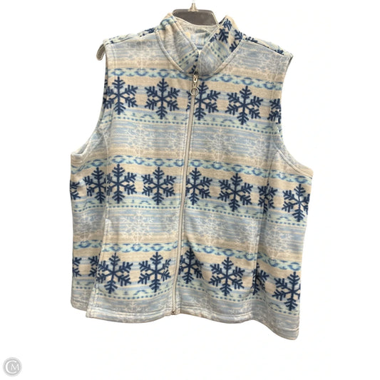 Vest Fleece By Blair In Blue, Size: Xl