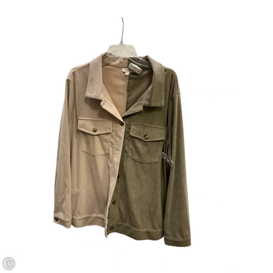 Blouse Long Sleeve By Andree By Unit In Beige, Size: 1x