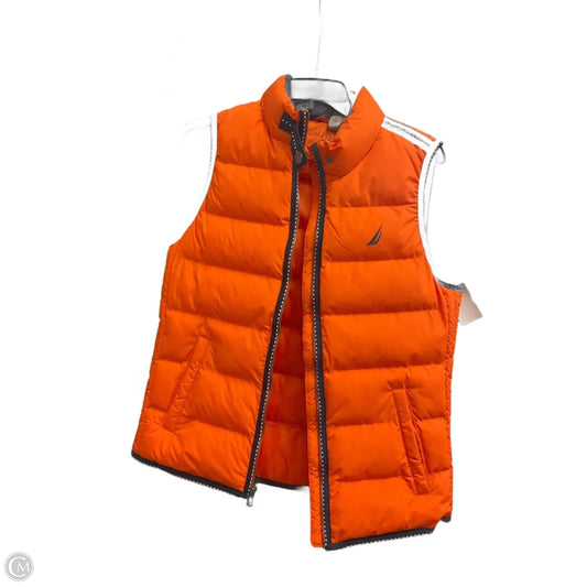 Vest Puffer & Quilted By Nautica In Orange, Size: S