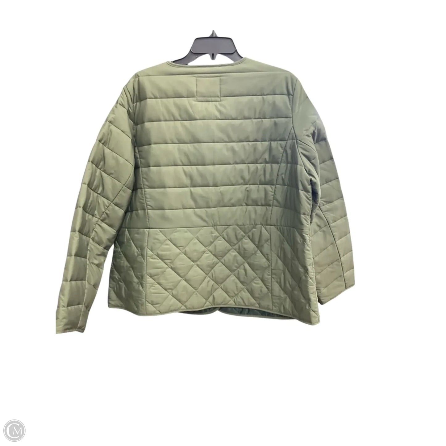 Jacket Puffer & Quilted By Talbots In Green, Size: 1x