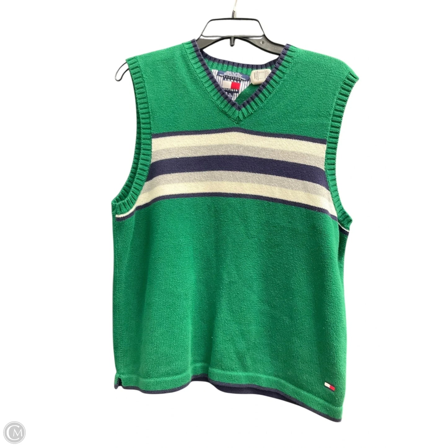 Vest Sweater By Tommy Hilfiger In Green, Size: Xl