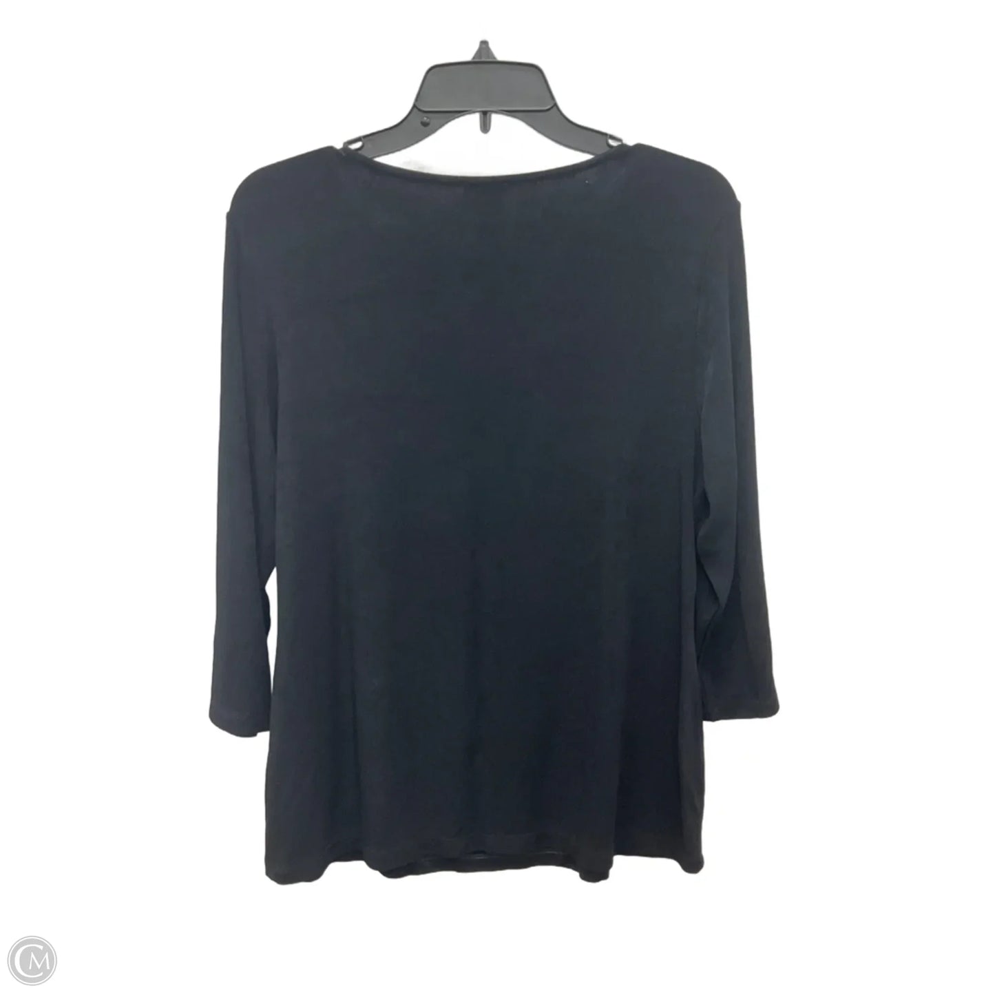 Top Long Sleeve By Chicos In Black, Size: M