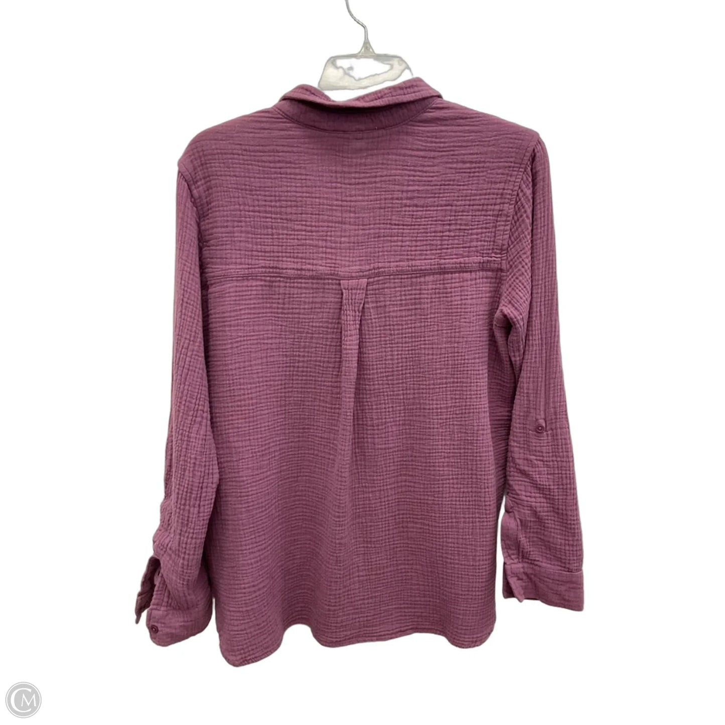 Blouse Long Sleeve By Anne Klein In Purple, Size: M