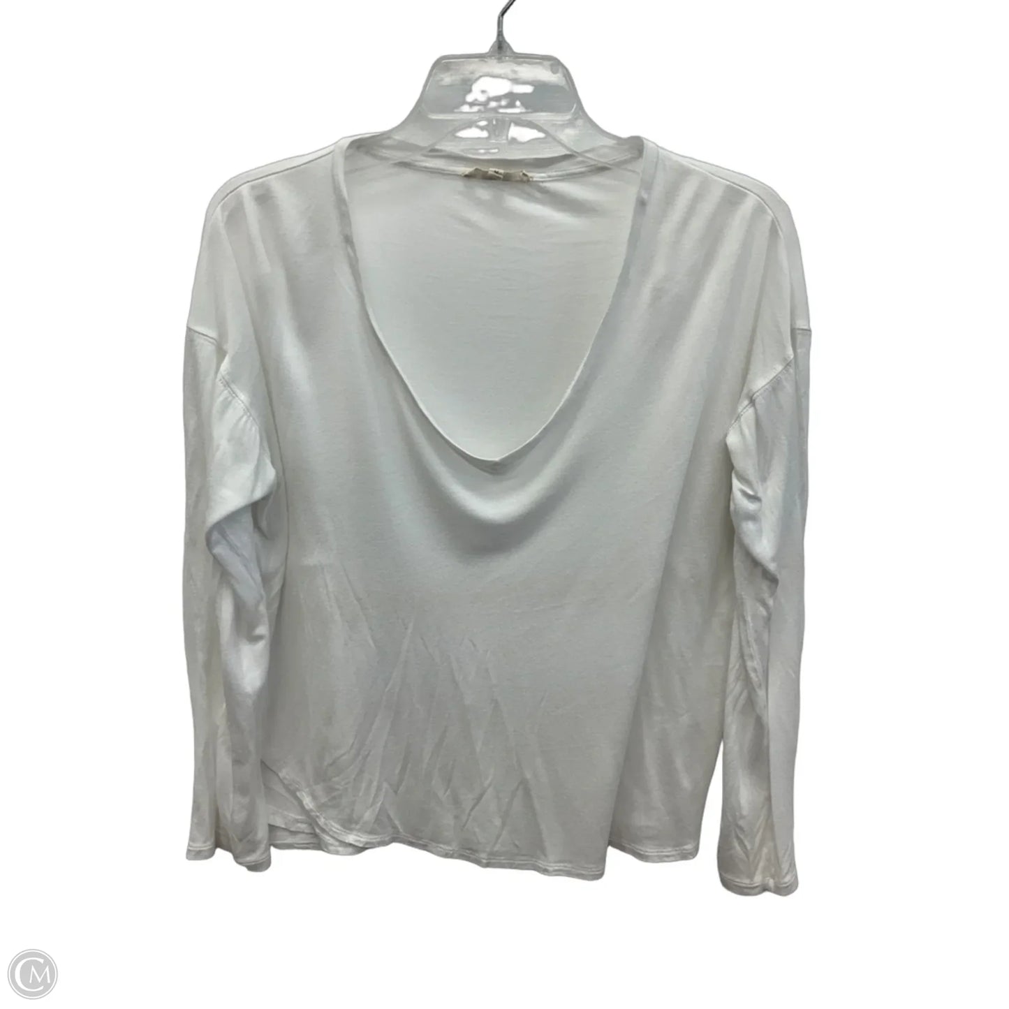 Top Long Sleeve By Madewell In White, Size: M